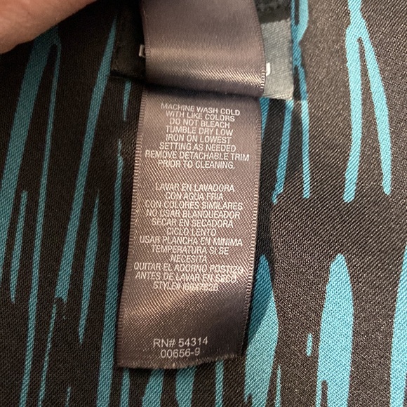 Bisou Bisou blue and black dress size 14 - Picture 7 of 8